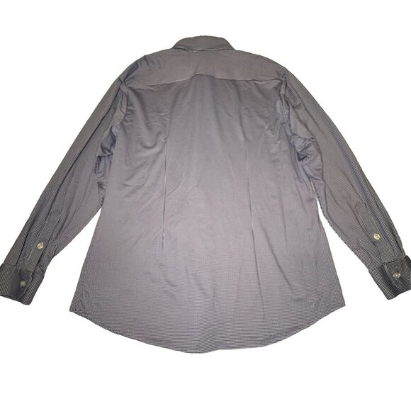 MIZZEN + MAIN Spinnaker Button Long Sleeve Shirt Standard Fit Blue Check Men XL - Picture 2 of 10